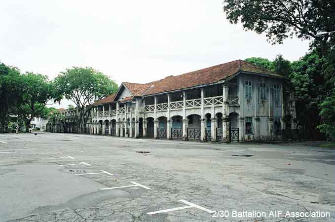 Parade Square, Blakang Mati
Disused buildings at Parade Square, Sentosa in 2003. During the war, these buildings were used by the Japanese guards as their main sleeping quarters.

The buildings were refurbished in 2004 and became the Sentosa Tourism Academy.
Keywords: 061226