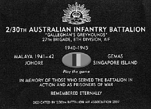 Memorial Plaque
Memorial plaque in the sculpture garden at the Australian War Memorial, Canberra.
Keywords: 070320