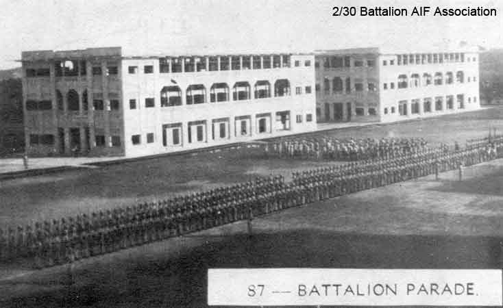 Battalion Parade
Battalion Parade at Selarang Barracks in 1941.
