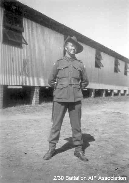 Bathurst Army Camp
At Bathurst Army Camp in June, 1941

NX30642 - TAIT, Francis Earl (Earl or Snowy), Cpl. - A Company, 9 Platoon
