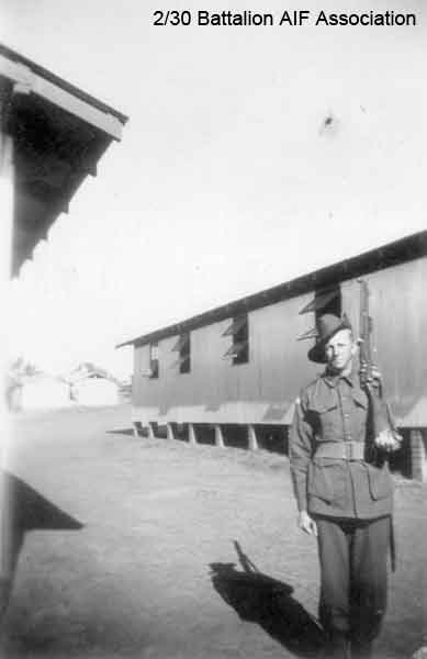 Bathurst Army Camp
Ready for parade at Bathurst Army Camp in 1941.

NX27550 - WILSON, David Royce (Doc), A/Cpl. - A Company, 9 Platoon
