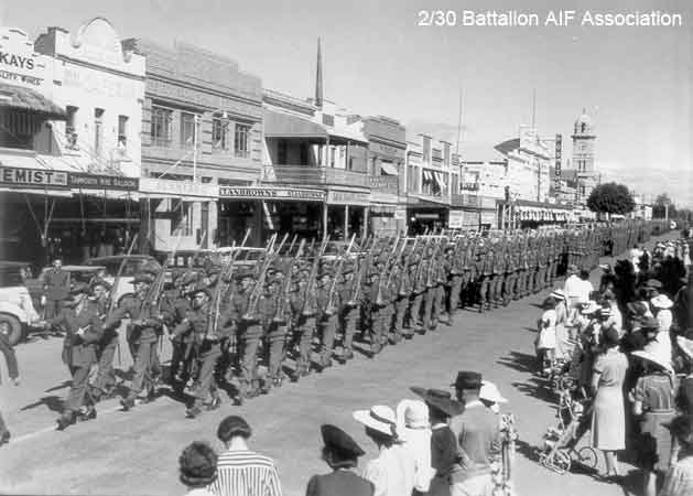 A Company, 9 Platoon
Marching in Tamworth.

