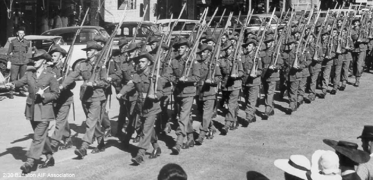 A Company, 9 Platoon
Marching in Tamworth.
