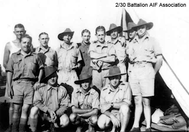Training in Australia
Identified in this photo are:

NX30914 - BROWN, Gordon Victor (Doover), Lt. - A Company, O/C 7 Platoon
