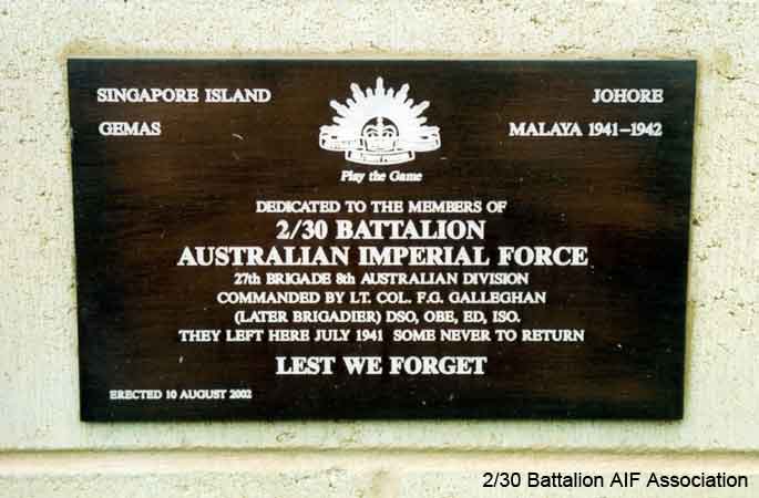 Bathurst Army Camp
2/30 Battalion plaque on the memorial wall at the entrance to Bathurst Camp

 
Keywords: 061224 Kelso
