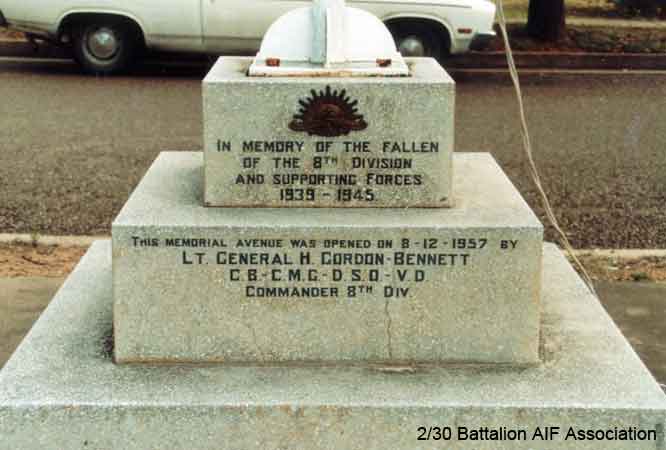 Gunnedah Memorial
8th Division Memorial, Gunnedah, NSW
Keywords: 070121