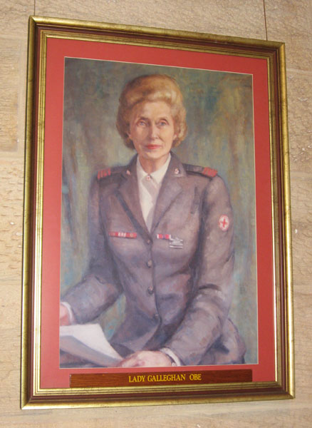 Army Museum of NSW
Portrait of Lady Galleghan, OBE, wife of the former Commanding Officer of 2/30 Battalion.

This portrait is part of the Army Museum of NSW medal collection and display, known as the "Brigadier Sir Frederick and Lady Galleghan Hall of Gallantry and Distinguished Service".

NX70416 - GALLEGHAN (Sir), Frederick Gallagher (Black Jack), Brig. - CO. 2/30 Bn.
Keywords: ArmyMuseumNSW