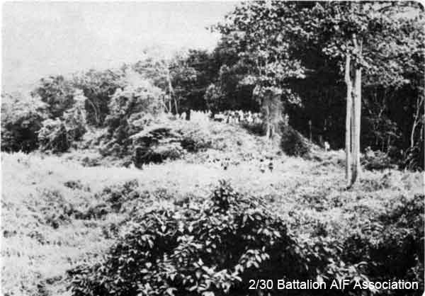 1979 Tour, Day 04
Gemencheh Bridge 14/1/1979 - a party of Malayan ex-Servicemen from Seramban cleared jungle undergrowth between the new and old roads, so that 2/30 Bn Group was able to go through and climb to the B Company HQ position. Many interested Malays may be seen below them on the old road, from whence it went into the defile of the ambush position.

Included in the report of the 2/30 Bn Group Tour to Malaysia and Singapore. See details in [url=http://www.230battalion.org.au/Makan/Issues/Makan248.htm#Day04]Makan 248, Day 4, 14/1/1979.[/url]
Keywords: Makan248
