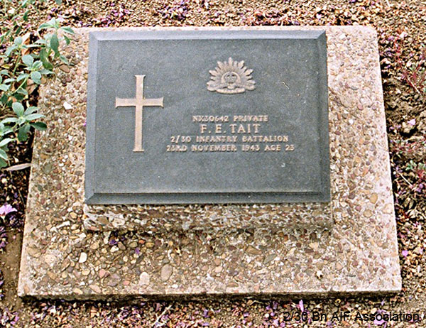 NX30642 - TAIT, Francis Earl (Earl), Cpl. - A Company, 9 Platoon
