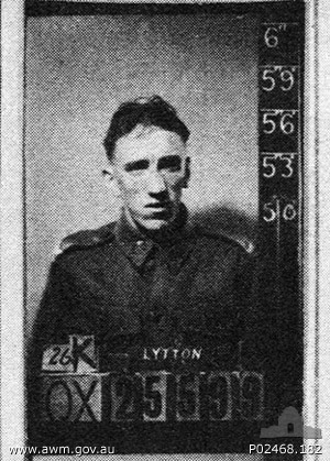 QX25599 - LYTTON, Herbert, Pte. - B Company, Protective Platoon
Ex 2/26 Bn 2/2/1942, Doi Sandakan
