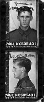 2/5430 - DAVISON, William Arthur, Sgt.
Enlisted as NX37297 - Pte. William Arthur DAVISON on 25/6/1941; re-enlisted as NX505401 - Pte. William Arthur DAVISON on 7/2/1947; re-enlisted as 2/5430 - Sgt. William Arthur DAVISON on 25/10/1951
Keywords: 080802a